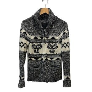 Aritzia TNA Y2K Sea to Sky Lambswool Cowichan Cardigan